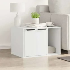 vidaXL Kattenbakkast 60x40x40 cm bewerkt hout wit