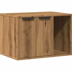 vidaXL Kattenbakkast 60x40x40 cm bewerkt hout artisanaal eikenkleurig