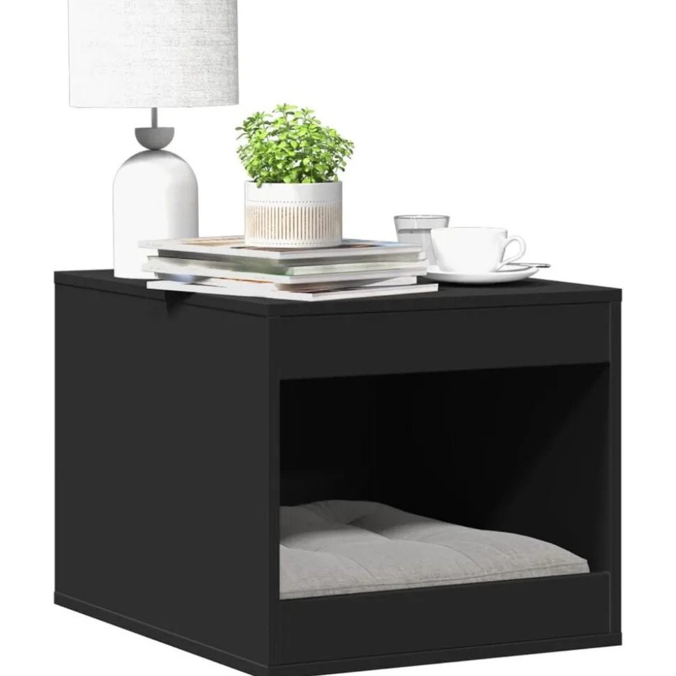 vidaXL Kattenbakkast 47x59x42 cm bewerkt hout zwart