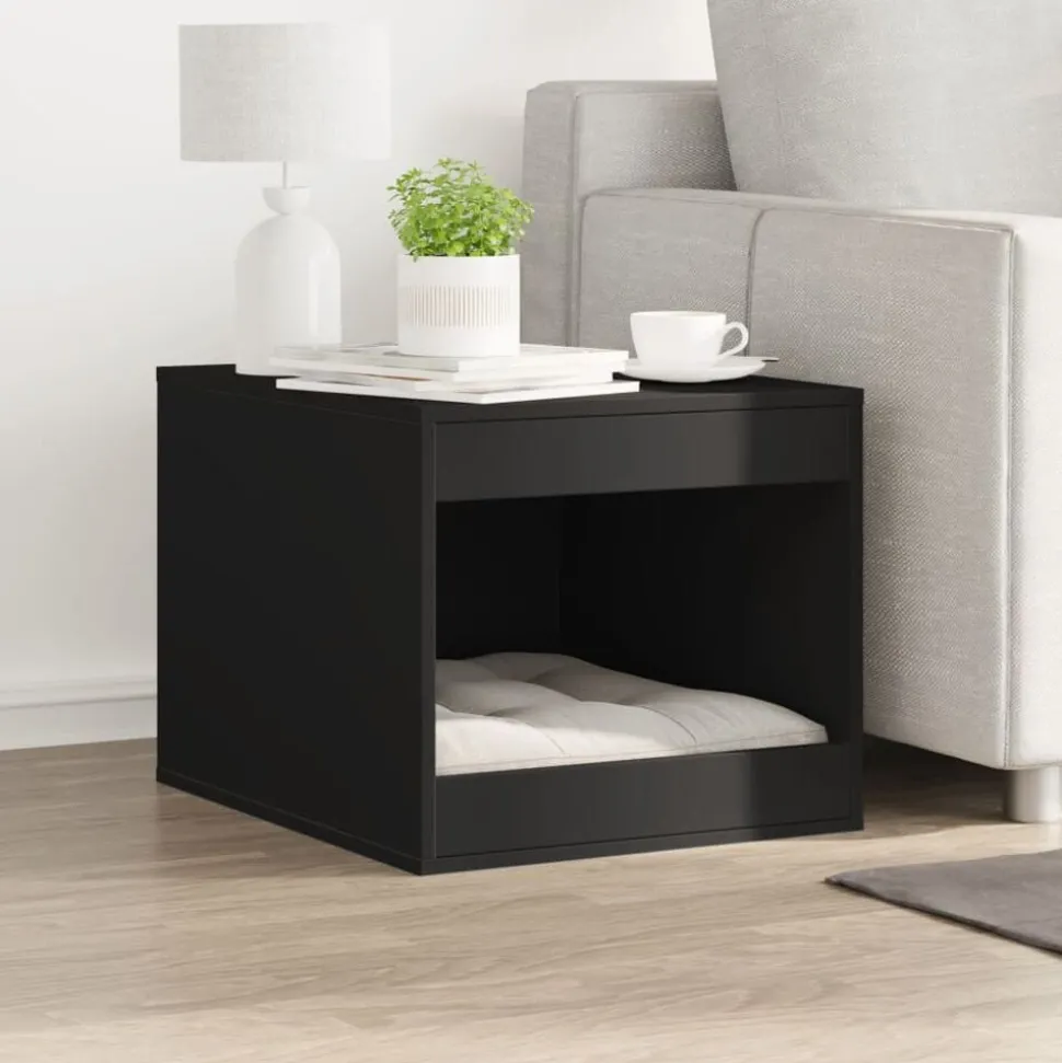 vidaXL Kattenbakkast 47x59x42 cm bewerkt hout zwart