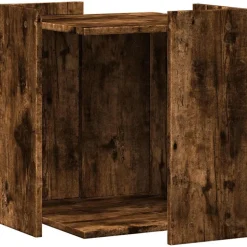 vidaXL Kattenbakkast 42x42x51 cm bewerkt hout gerookt eikenkleurig