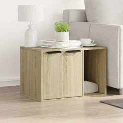 vidaXL Kattenbakkast 60x40x40 cm bewerkt hout sonoma eikenkleurig