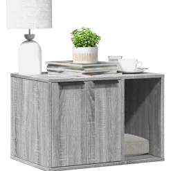 vidaXL Kattenbakkast 60x40x40 cm bewerkt hout grijs sonoma eikenkleur