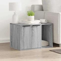 vidaXL Kattenbakkast 60x40x40 cm bewerkt hout grijs sonoma eikenkleur