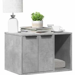 vidaXL Kattenbakkast 60x40x40 cm bewerkt hout betongrijs
