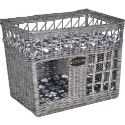vidaXL Kattenbed/huis/krabpaal met kussen vierkant wilgen