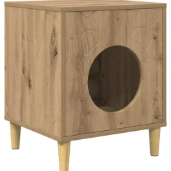 vidaXL Kattenhuis Ambachtelijk eiken 42,5 x 40 x 53 cm Bewerkt hout
