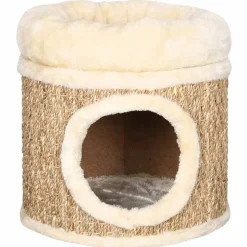 vidaXL Kattenhuis met luxe kussen 33 cm zeegras
