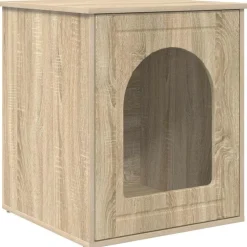 vidaXL Kattenhuis Sonoma 53 x 52 x 62 cm Bewerkt hout
