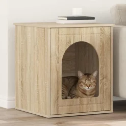 vidaXL Kattenhuis Sonoma 53 x 52 x 62 cm Bewerkt hout