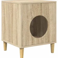 vidaXL Kattenhuis Sonoma 42,5 x 40 x 53 cm Bewerkt hout