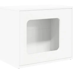 vidaXL Kattenhuis Wit 51 x 30 x 42 cm Bewerkt hout