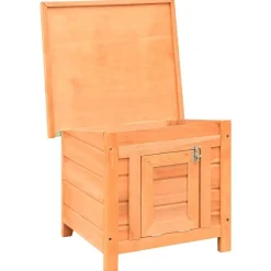 vidaXL Kattenhuis 50x46x43,5 cm massief grenen- en vurenhout
