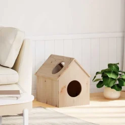 vidaXL Kattenhuis 41x50x50 cm massief grenenhout