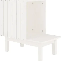 vidaXL Kattenhuis 60x36x60 cm massief grenenhout wit