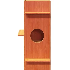 vidaXL Kattenhuis 43x43x90 cm massief grenenhout wasbruin