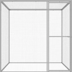 vidaXL Kattenkooi 1,5x1,5x1,5 m gegalvaniseerd staal
