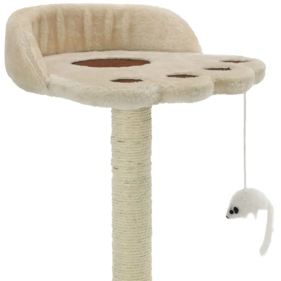 vidaXL Kattenkrabpaal met sisal krabpaal 40 cm beige en bruin