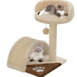 vidaXL Kattenkrabpaal met sisal krabpaal 40 cm beige en bruin
