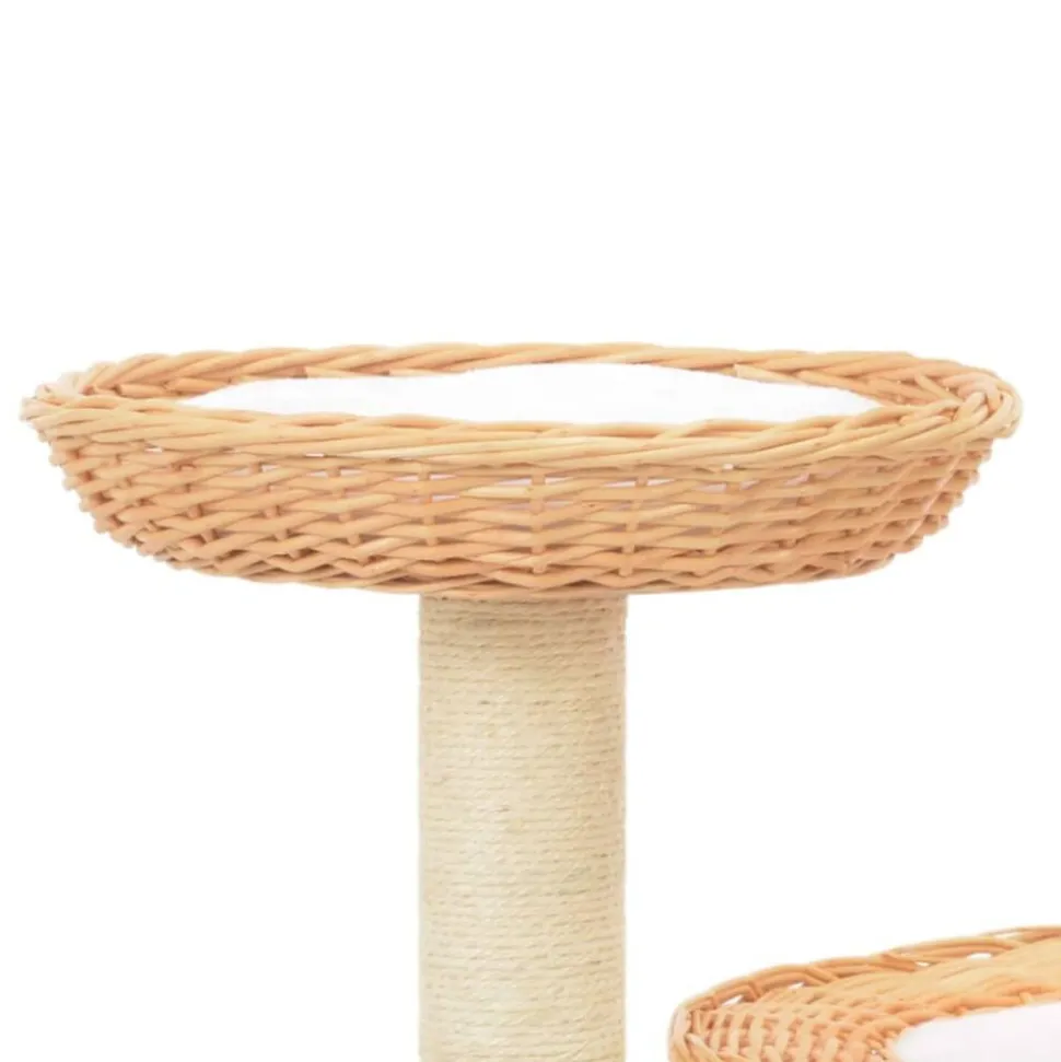 vidaXL Kattenkrabpaal met sisal krabpaal natuurlijk wilgenhout