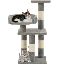 vidaXL Kattenkrabpaal met sisal krabpalen 65 cm grijs
