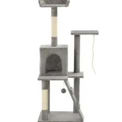 vidaXL Kattenkrabpaal met sisal krabpalen 120 cm grijs