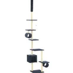 vidaXL Kattenkrabpaal met sisal krabpalen 260 cm donkerblauw