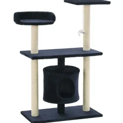 vidaXL Kattenkrabpaal met sisal krabpalen 95 cm donkerblauw