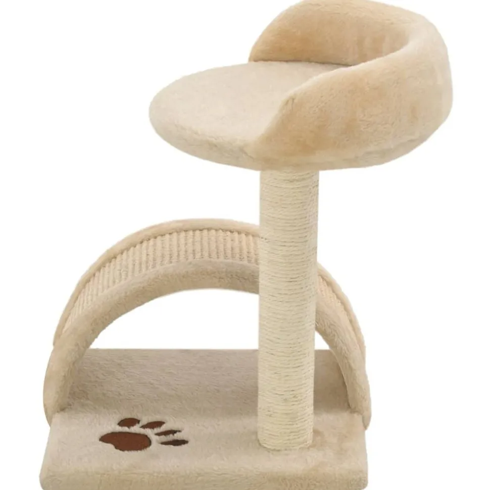 vidaXL Kattenkrabpaal met sisal krabpaal 40 cm beige en bruin