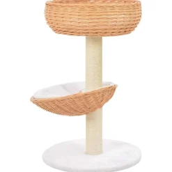 vidaXL Kattenkrabpaal met sisal krabpaal natuurlijk wilgenhout