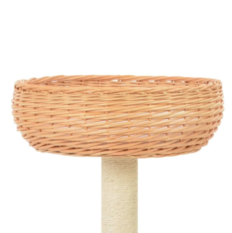 vidaXL Kattenkrabpaal met sisal krabpaal natuurlijk wilgenhout
