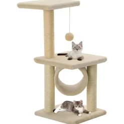 vidaXL Kattenkrabpaal met sisal krabpalen 65 cm beige