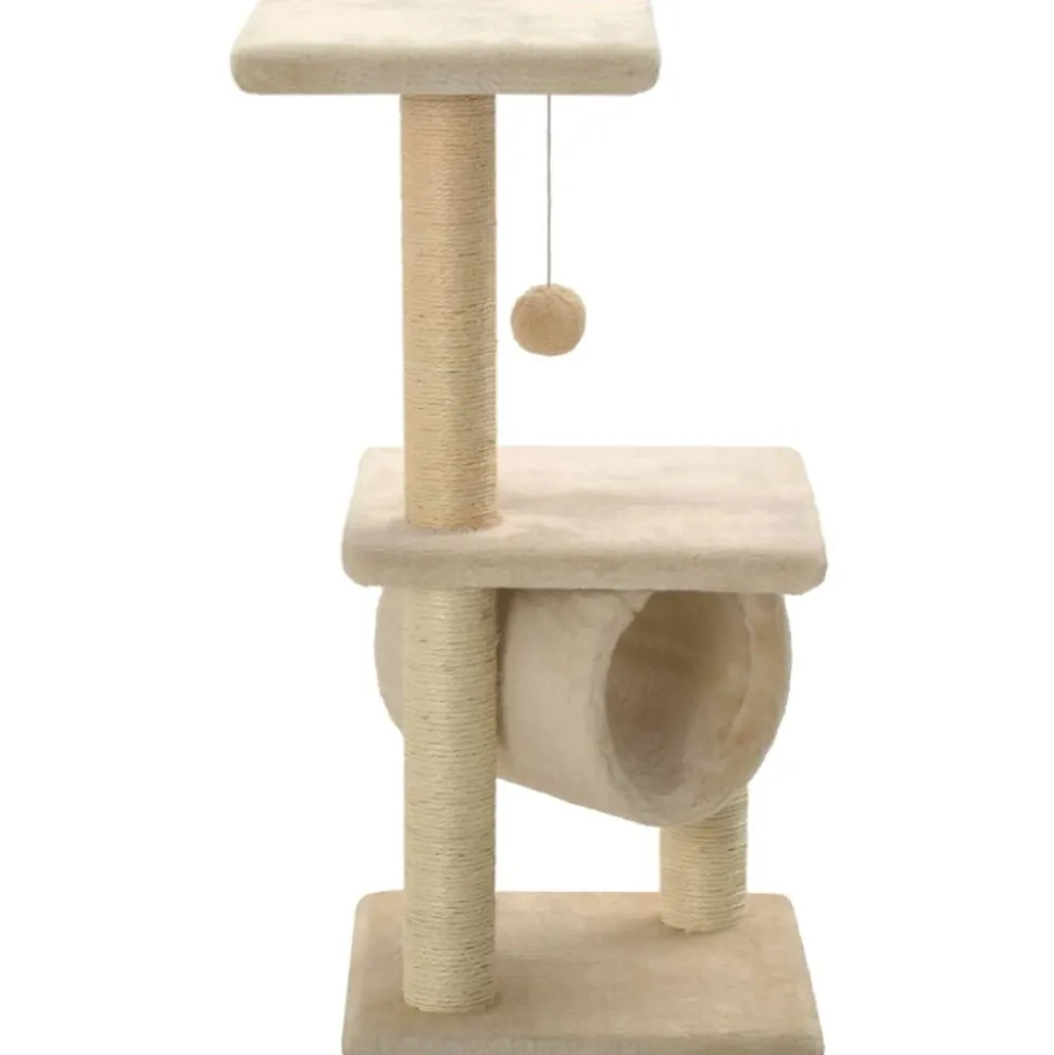 vidaXL Kattenkrabpaal met sisal krabpalen 65 cm beige