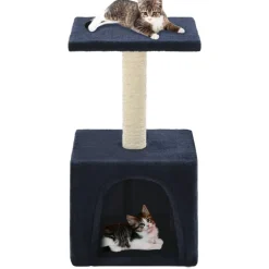 vidaXL Kattenkrabpaal met sisal krabpaal 55 cm donkerblauw