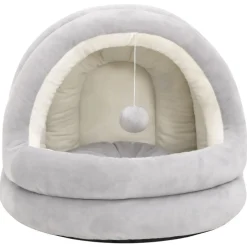 vidaXL Kattenmand 40x40x35 cm grijs en crèmekleurig