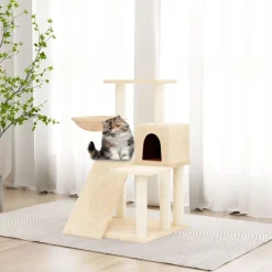 vidaXL Kattenmeubel met sisal krabpalen 82 cm crèmekleurig