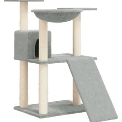 vidaXL Kattenmeubel met sisal krabpalen 83 cm lichtgrijs