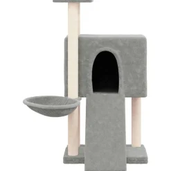 vidaXL Kattenmeubel met sisal krabpalen 96 cm lichtgrijs