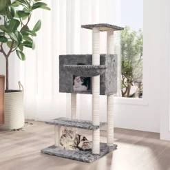 vidaXL Kattenmeubel met sisal krabpalen 108,5 cm lichtgrijs