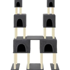 vidaXL Kattenmeubel met sisal krabpalen 199 cm donkergrijs