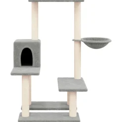 vidaXL Kattenmeubel met sisal krabpalen 94,5 cm lichtgrijs