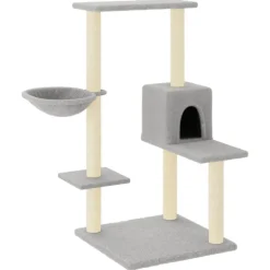 vidaXL Kattenmeubel met sisal krabpalen 95 cm lichtgrijs
