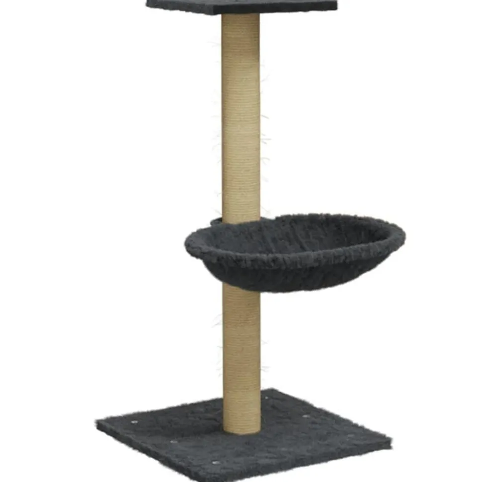 vidaXL Kattenmeubel met sisal krabpaal 74 cm donkergrijs