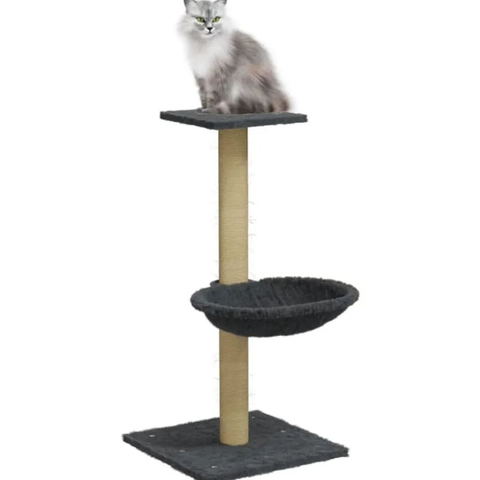 vidaXL Kattenmeubel met sisal krabpaal 74 cm donkergrijs