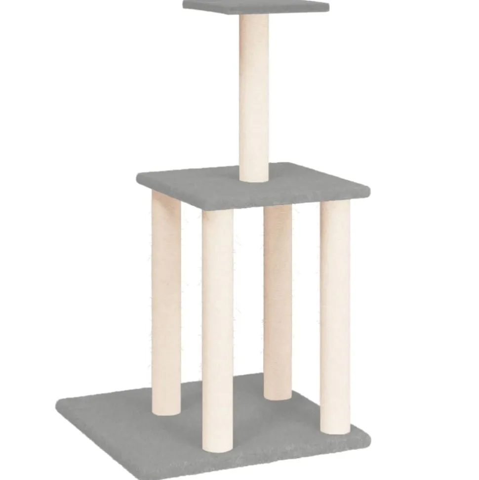 vidaXL Kattenmeubel met sisal krabpalen 85,5 cm lichtgrijs