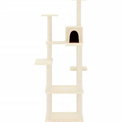 vidaXL Kattenmeubel met sisal krabpalen 153 cm crèmekleurig
