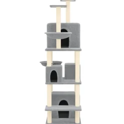 vidaXL Kattenmeubel met sisal krabpalen 180 cm lichtgrijs
