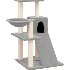 vidaXL Kattenmeubel met sisal krabpalen 82 cm lichtgrijs