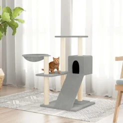 vidaXL Kattenmeubel met sisal krabpalen 82 cm lichtgrijs