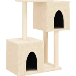 vidaXL Kattenmeubel met sisal krabpalen 86 cm crèmekleurig